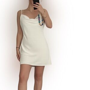 Abercrombie & Fitch Cream Cowl Neck Mini Dress- Size Medium-‎ Bridal
